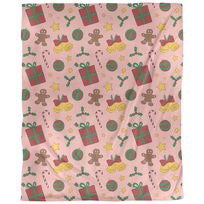 Tissu de décoration christmas, Rouge, L 54 po x l 36 po, Coton peigné pima