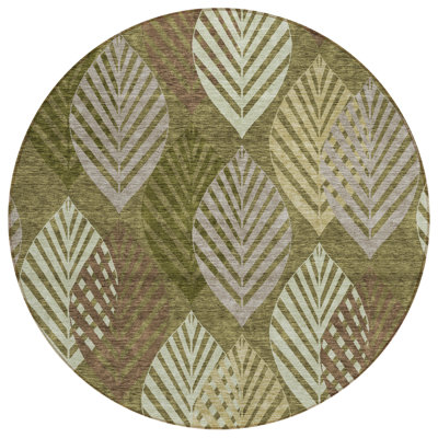 Neysa Washable Floral Indoor / Outdoor Rug