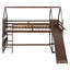 Lit mezzanine double avec glissade et rangement, noyer-266470533-266470534