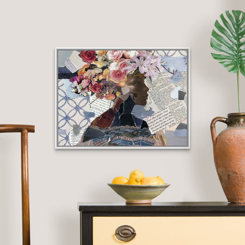 Contemplation I - Impression sur toile, Cadre flottant blanc, H 19,7 po x l 25,7 po x P 1,75 po