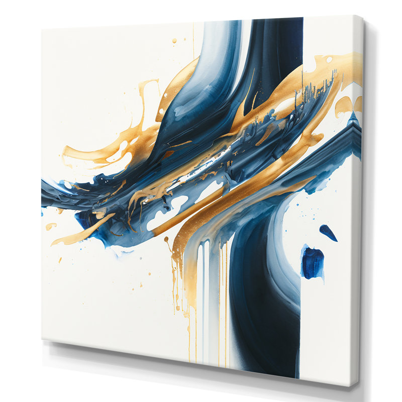 Stylish Spiral Abstract II - Peinture sur toile, H 16 po x l 16 po x P 1 po, Toile tendue