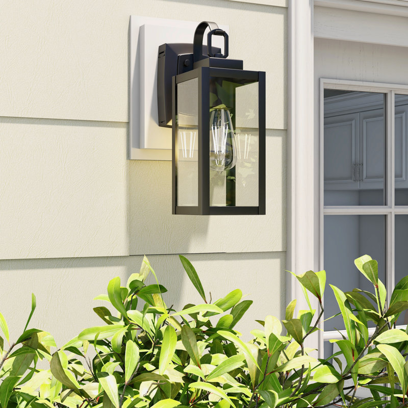 Schock Matte Black 34.9cm H Outdoor Wall Lantern