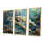 Toile avec cadre flottant or