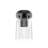 1-Light Semi-Flush Mount Cylinder Glass Shade Light(Black)-1515491968