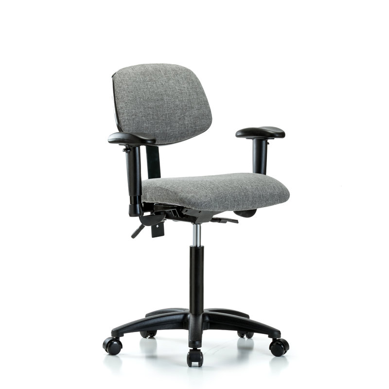 Chaise de travail ergonomique Rosalind, Roulettes, Gris, Inclus