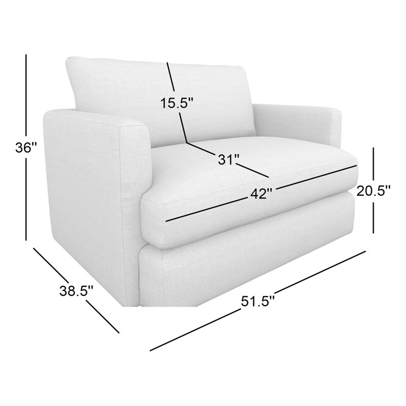 Fletcher Down Cushion Armchair, Conversation Ivory Performance Basketweave