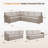 Dhirpal 104.25'' Wide Outdoor Aluminum & Wicker L-Shaped Patio Sectional Set with Cushion