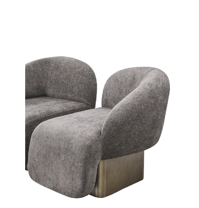 Fauteuil à oreilles Kaia, Brown, Left Arm