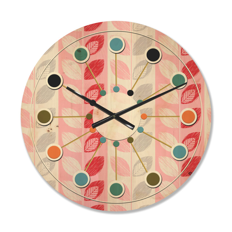 Horloge murale Botanical Design I, Moyenne