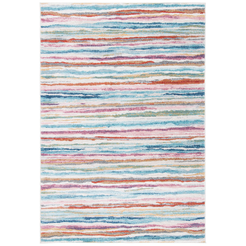 Jelliff Performance Striped Rug, Rectangle 5'3" x 7'7"
