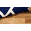 Tapis géométrique en laine / coton tissé à la main Rodgers - blanc / bleu-1510790898