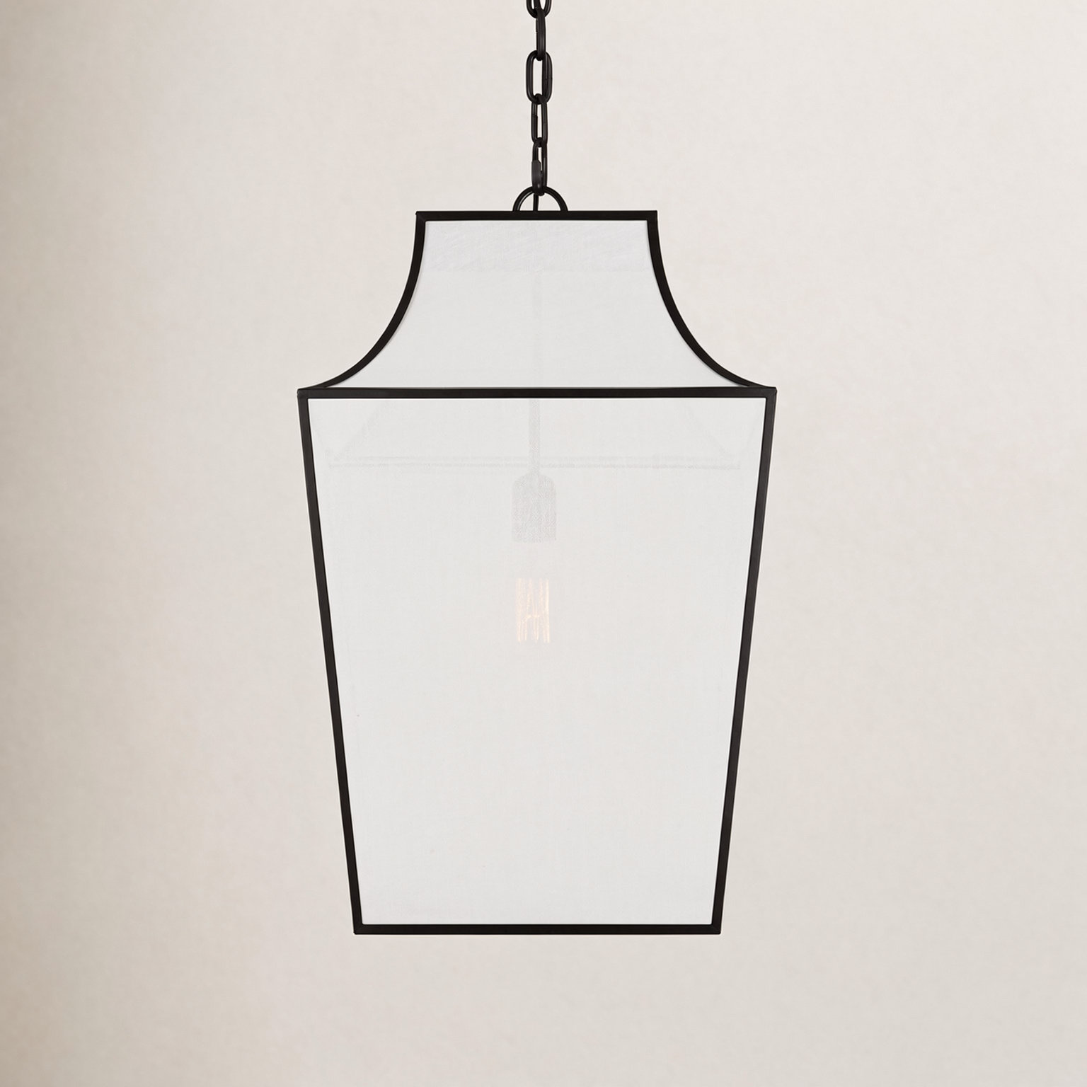 Arnio Linen Steel Dimmable Pendant, 28" H x 16" W x 16" D