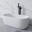 51'' Freestanding Bathtub Resin Stone Soaking Bathtub Solid Surface Modern Tubs With Overflow And Pop-Up Drain In White