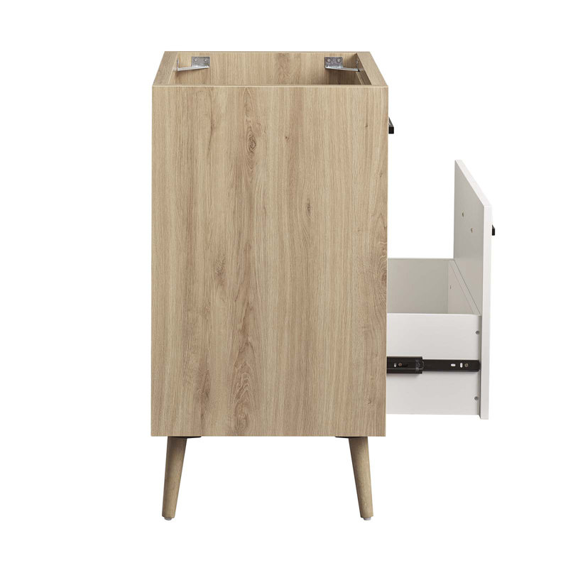 Base de meuble-lavabo simple 23 po seulement en brun clair