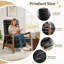 Fauteuil inclinable manuel en cuir massif de 26 po de largeur Bauhaus Mid Century-1292862087