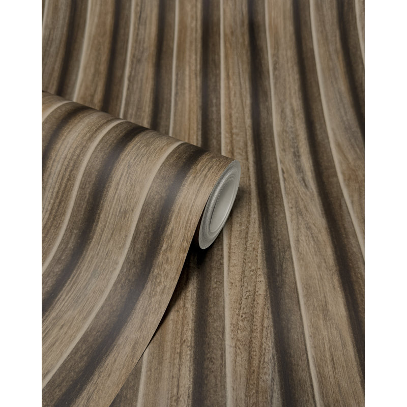Wooden Slats Wallpaper, Brown