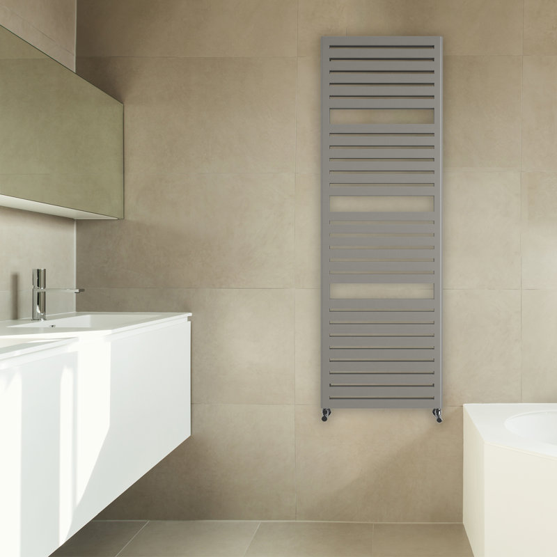 Salisbury Heated Towel Rail, Grey, 163.5cm H x 54cm W x 7.2cm D