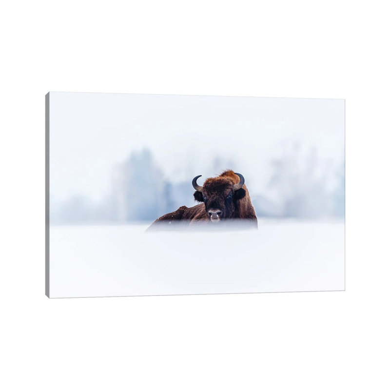 Winter Bison 1 Piece Wrapped Canvas Wall Art, 66.04 cm H x 45.72 cm W x 1.91 cm D