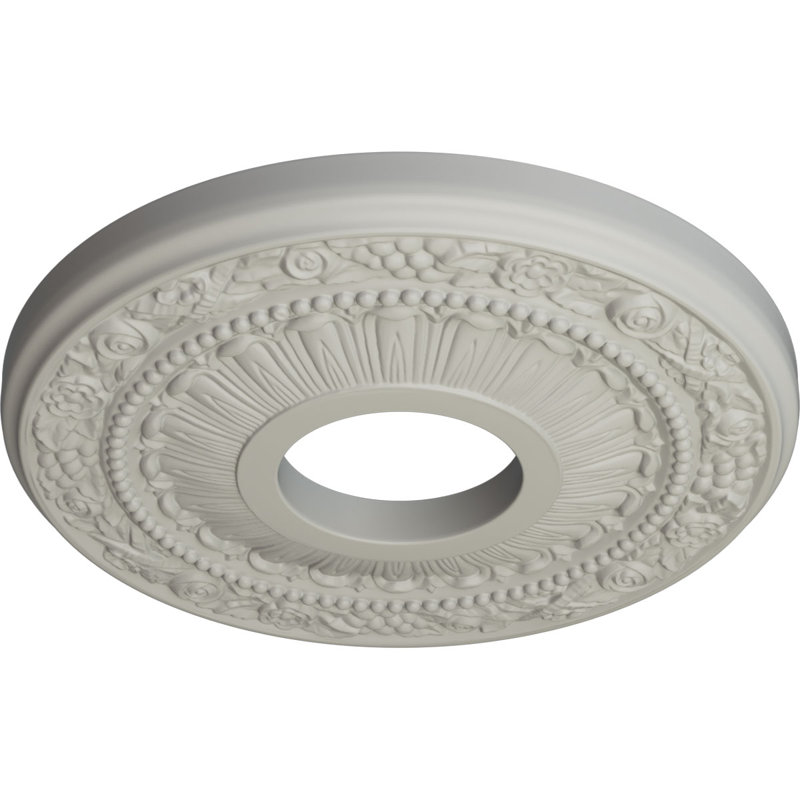 Médaillon de plafond H 12,125 po x l 12,125 po x P 0,875 po Nadia, Pot de crème