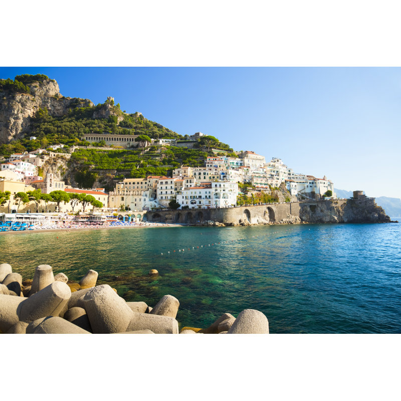Amalfi Coast by Brzozowska - No Frame Print on Canvas, 61cm H x 91cm W