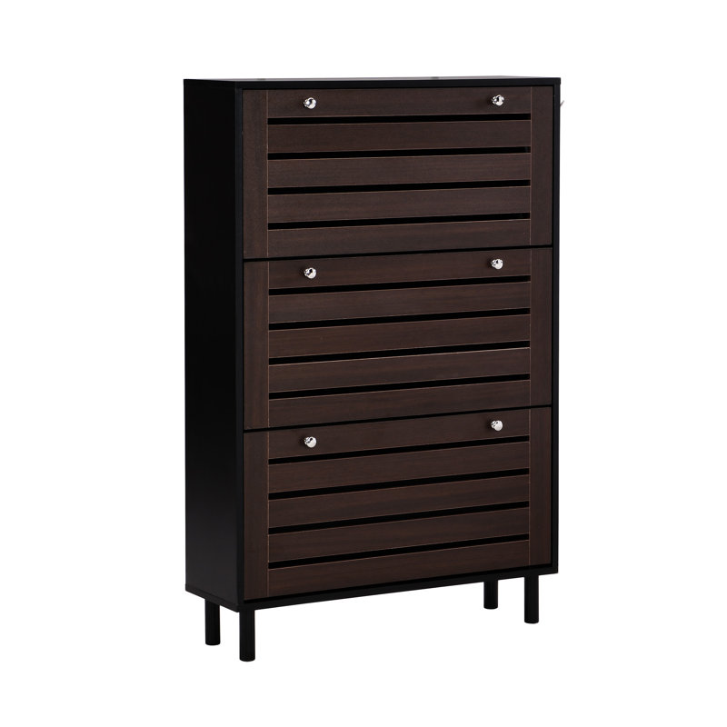 Armoire à chaussures avec crochets suspendus ON-TREND, Brun