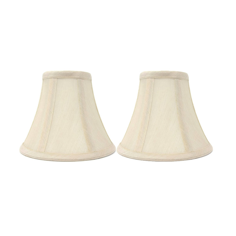 Abat-jour cloche en soie / shantung H 5 po x l 6 po (à pince), Crème