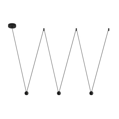 3 - Light Black LED Unique/Statement Pendant