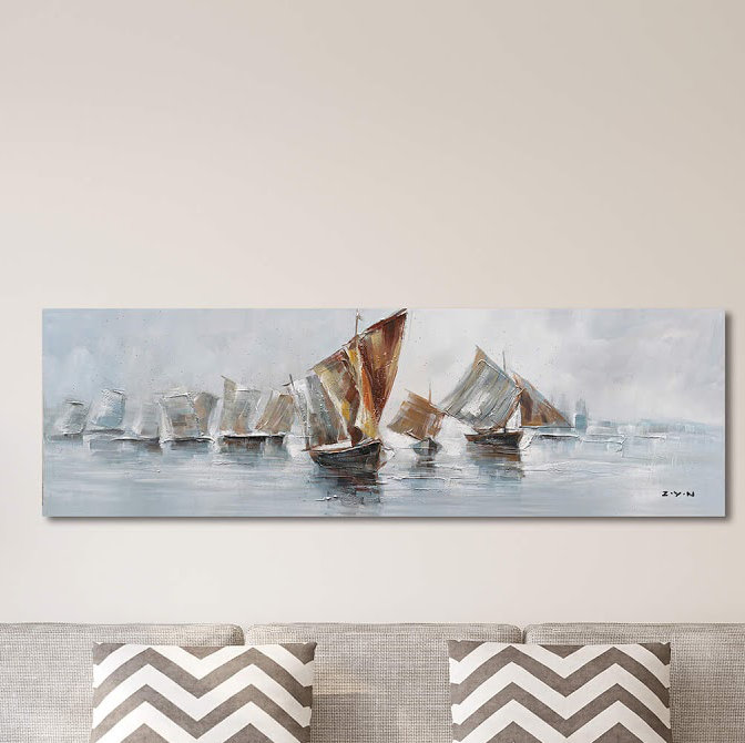 « out home from sea », reproduction de peinture à l’huile sur toile tendue