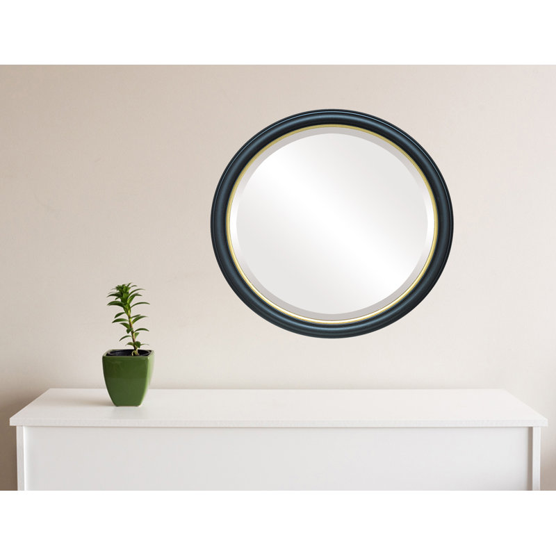 Jaysten Round Mirror, 25" H x 25" W, Gold