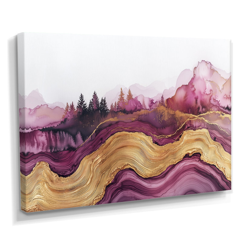 Mylah - Vineyard, art mural sur toile, H 12 po x l 20 po, Toile tendue, Ne s’applique pas