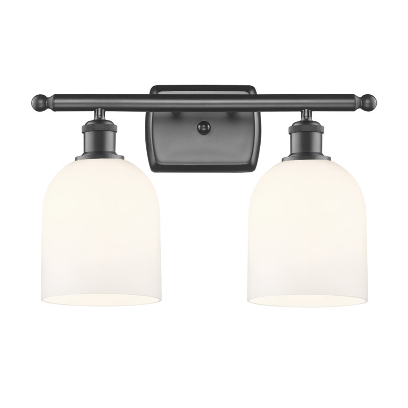 Allysson 2 - Light Dimmable Vanity Light, Glossy White, Oil Rubbed Bronze