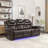 Home Theater Seating Manual Recliner Chair With Center Console And LED Light Strip For Living Room-456123344