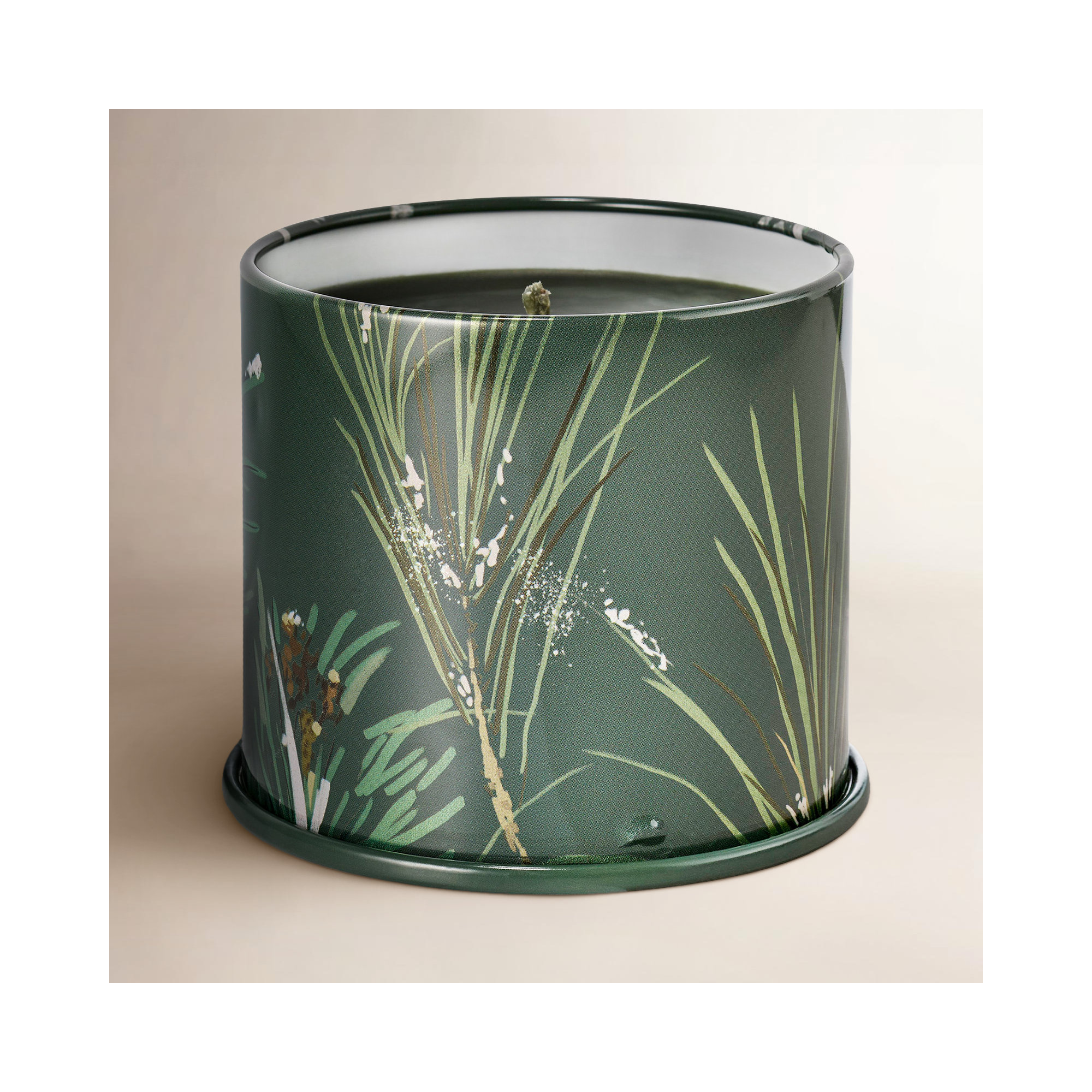  Noble Holiday Balsam & Cedar Large Crackle Glass Candle, Vanity Tin