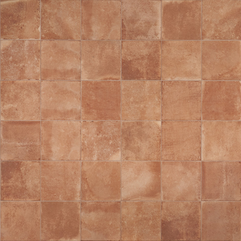 Angela Harris Capri 7.87 In. X 7.87 In. Matte Porcelain Floor And Wall Tile (10.76 Sq. Ft. / Case), Terra Cotta