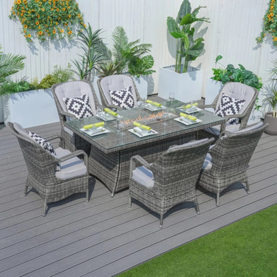 6 - Person Patio Dining Set Rectangular Table