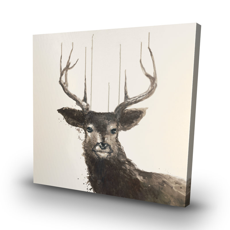 Abstract deer - 32"x32" art on canvas