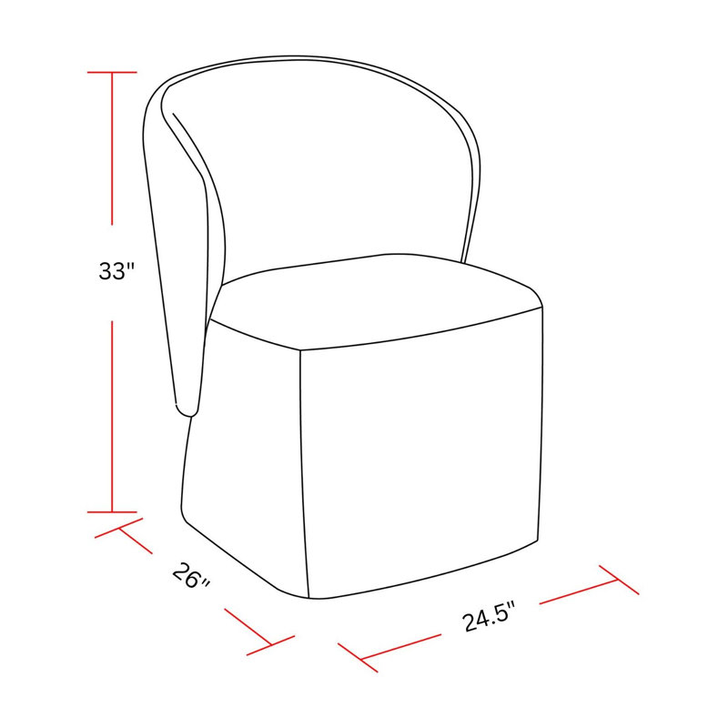 Upholstered Back Arm Chair Dining Chair, Linen