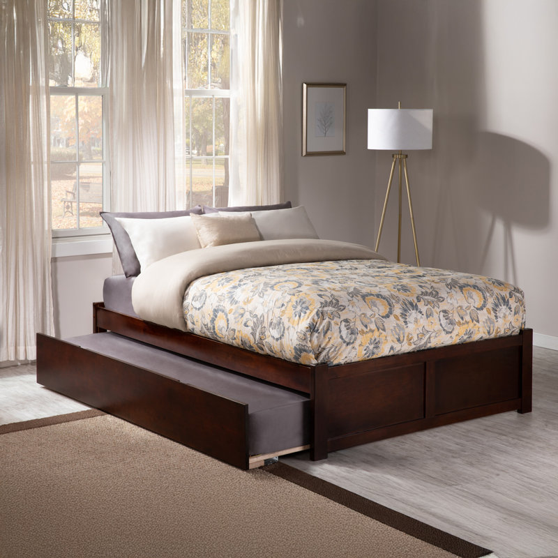 Avdain Kids Full with Trundle, Full, Walnut