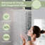 Ensemble de robinet de douche et système de douche, inverseur à cinq fonctions - portatif 2 en 1, plafond de 12 po et têtes de pluie murales de 6 po