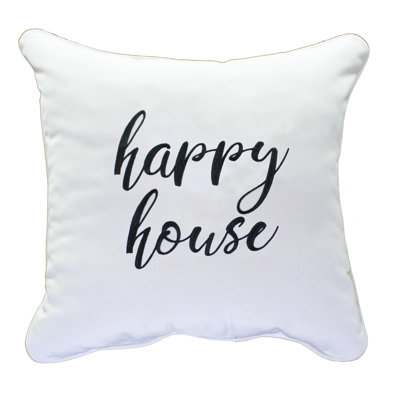Embroidered Sunbrella® Outdoor Throw Pillow