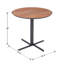 Table de salle à manger à piédestal moderne avec base en métal, table de salle à manger ronde pour cuisine / salle à manger / café / bureau-1998035951