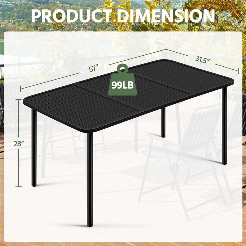 Table de patio pour l'extérieur