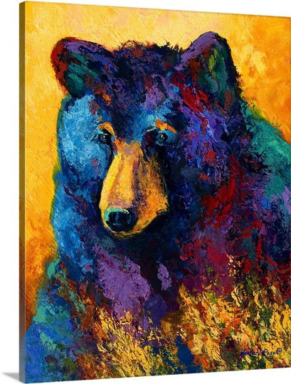 «Siya Bear Pause» par Marion Rose, reproduction d'art sur toile tendue, H 20 po x l 16 po x P 1,5 po