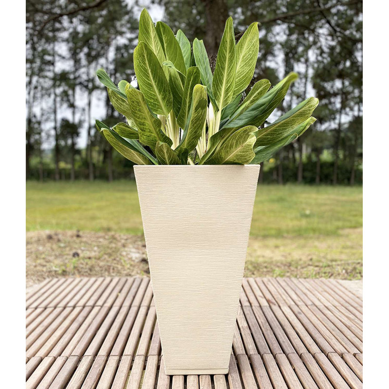 Zurique Pot Planter, Beige, 29.13" H x 16.14" W x 16.14" D