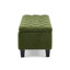 Banc repose-pieds avec rangement, surface bouclée, pieds en bois d'hévéa-225605635