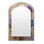 Purple white Regal Beauty Peonies - Peonies Arch Wall Mirror, Purple Asymmetrical Decorative Mirror, Printed Metal Art