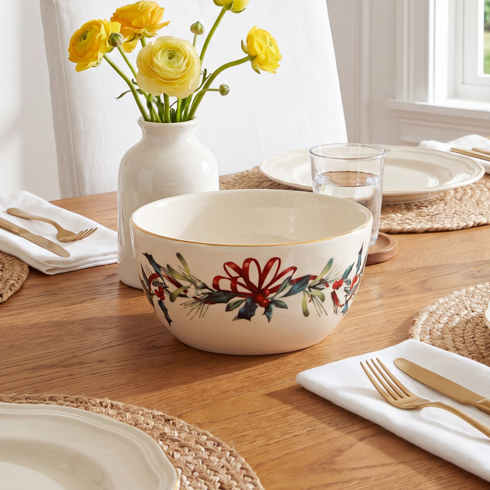 Winter Greetings Porcelain Serving Bowl
