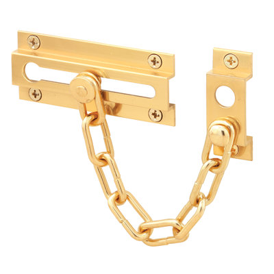 Prime-Line Chain Door Guard  Door Chain Lock for Door and Home Security, Solid Brass Construction (Single Pack)