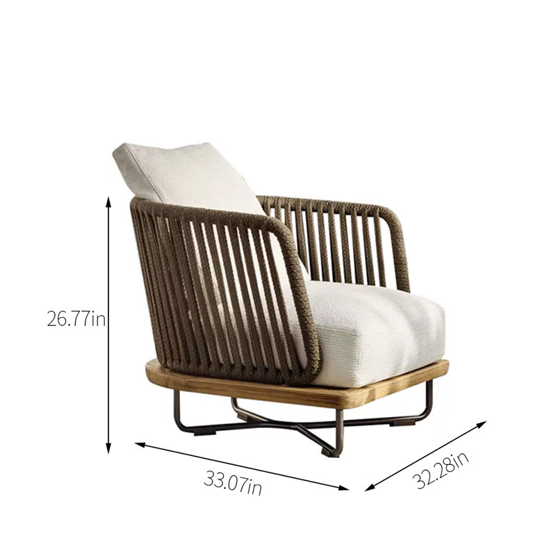 Chaise longue de patio en tissu imperméable Braedynn