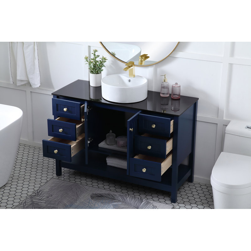 Pierpont 48'' Single Bathroom Vanity, Blue